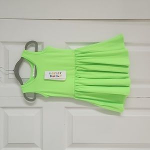 NWT Dot Dot Smile Neon Green Twirl Dress